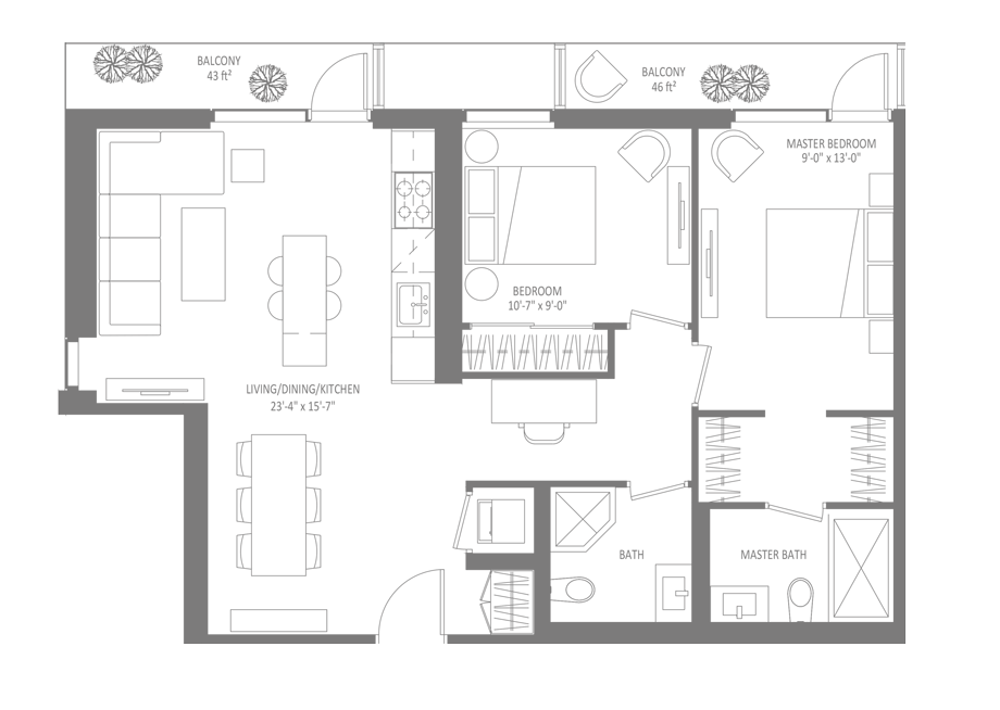 Floor Plan Suite 609