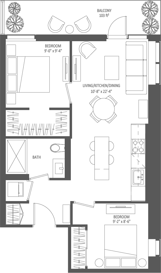 Floor Plan Suite 204